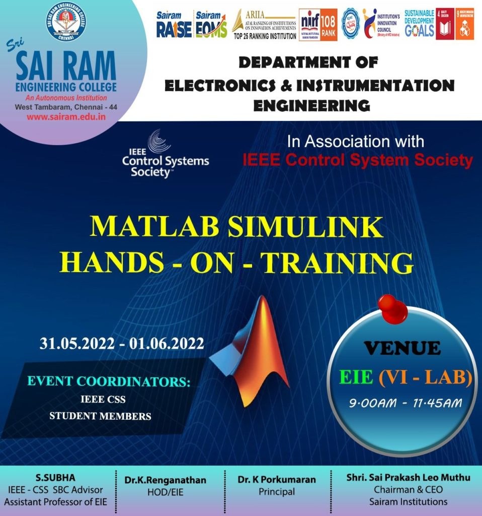 hands on training on matlab and simulink