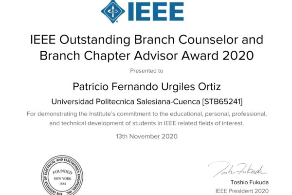 Outstanding Branch Counselor Award 2020 - Patricio Fernando Urgiles Ortiz (1)