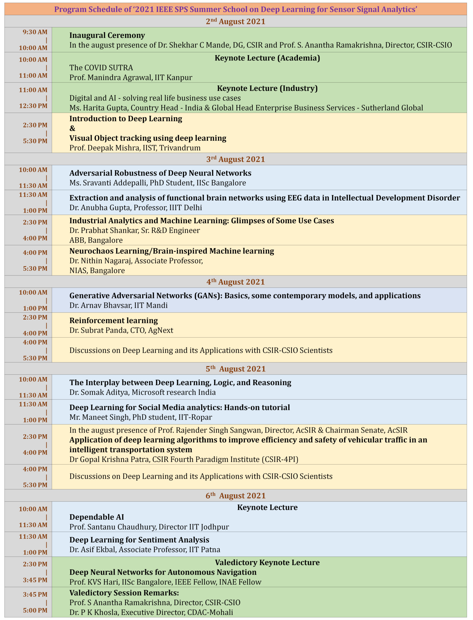 IEEE SPS Summer School IEEE AcSIRCSIO