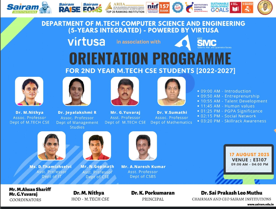 ORIENTATION PROGRAMME FOR 2ND YEAR STUDENTS