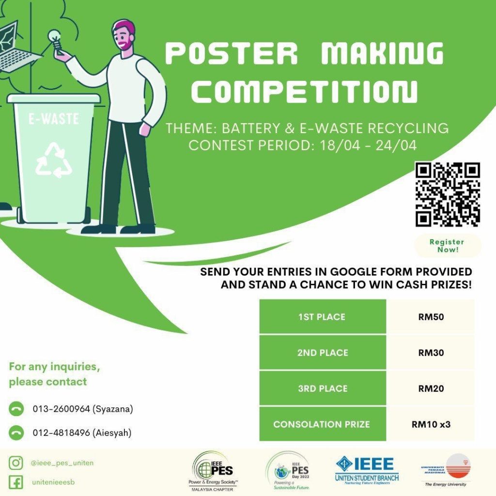 IEEE BATTERY AND E-WASTE RECYCLING POSTER COMPETITON