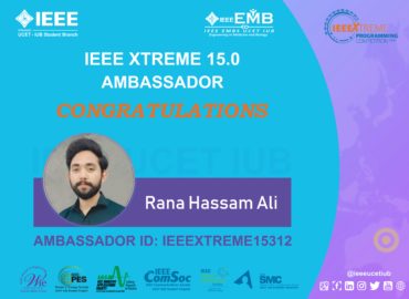 IEEE XTREME 15.0 Ambassador IEEE UCET IUB