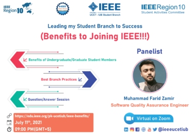 Mr. Farid - R10 Event IEEE UCET IUB