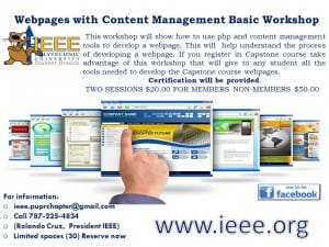 WebPages with content management Workshop capstone promo Face