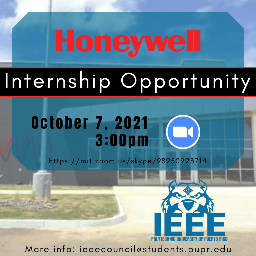 Honeywell Internship « IEEE Student Branch PUPR Region 9