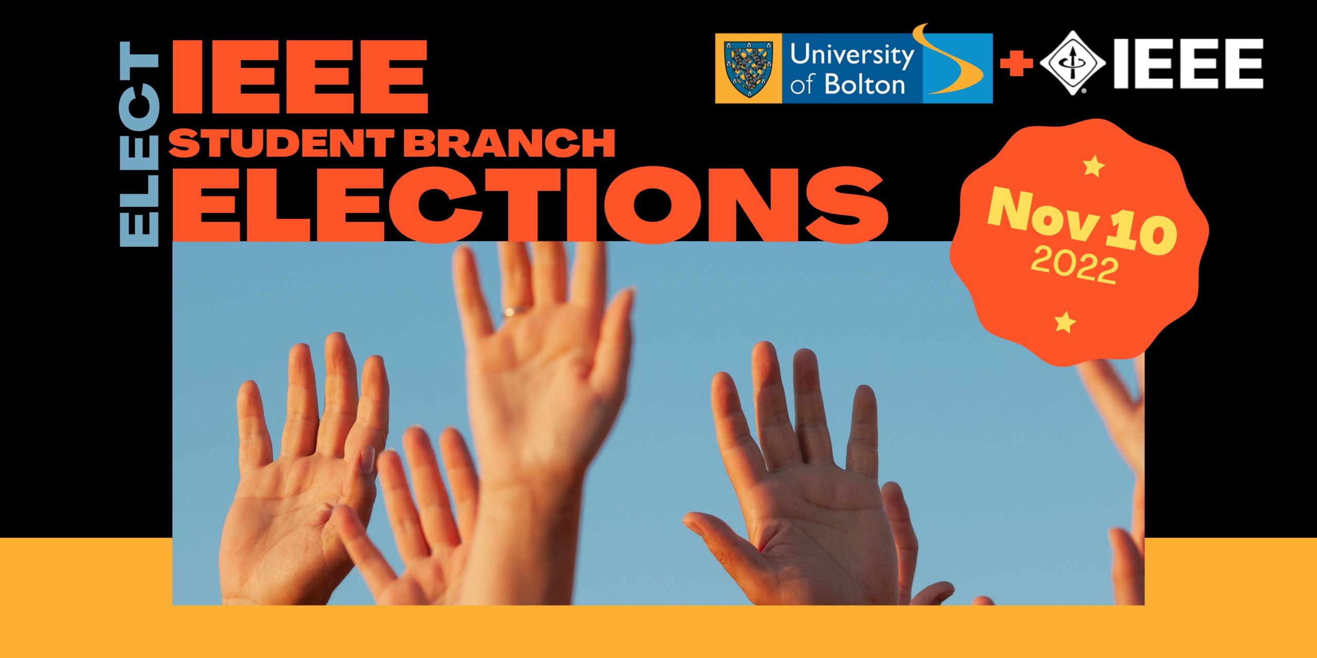 University of Bolton IEEE Student Branch Elections 2022 Poster